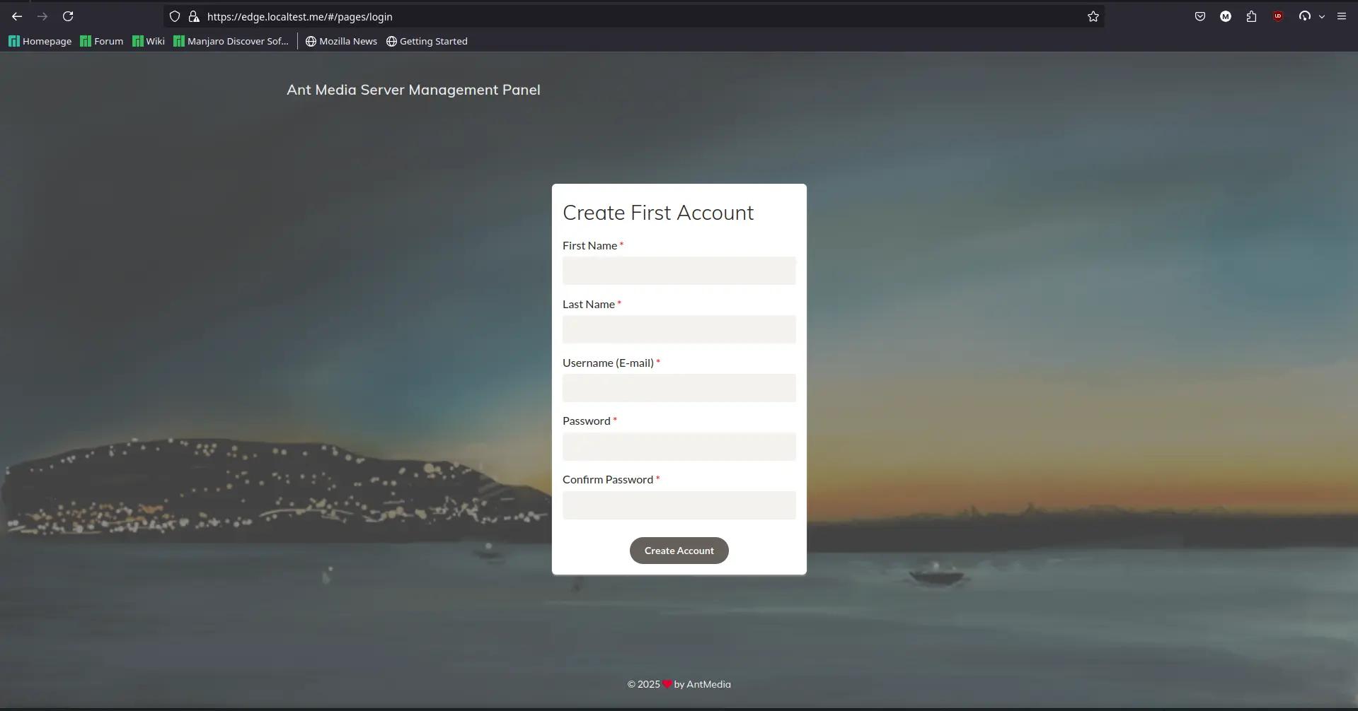 AMS registration page