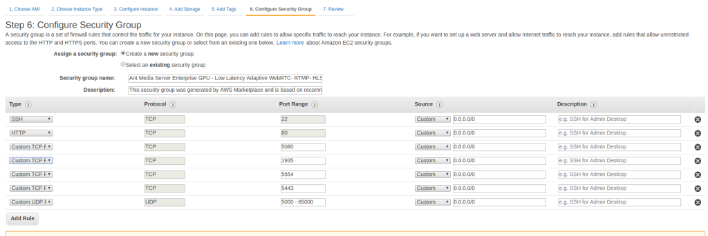 Start Ant Media Server on AWS Marketplace