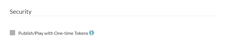 One Time Token Setting in AMS Dashboard