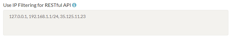 RESTFUL API Setting in AMS Dashboard