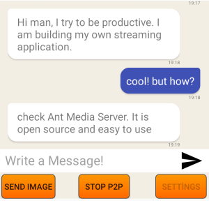 WebRTC Chat Message UI in Android