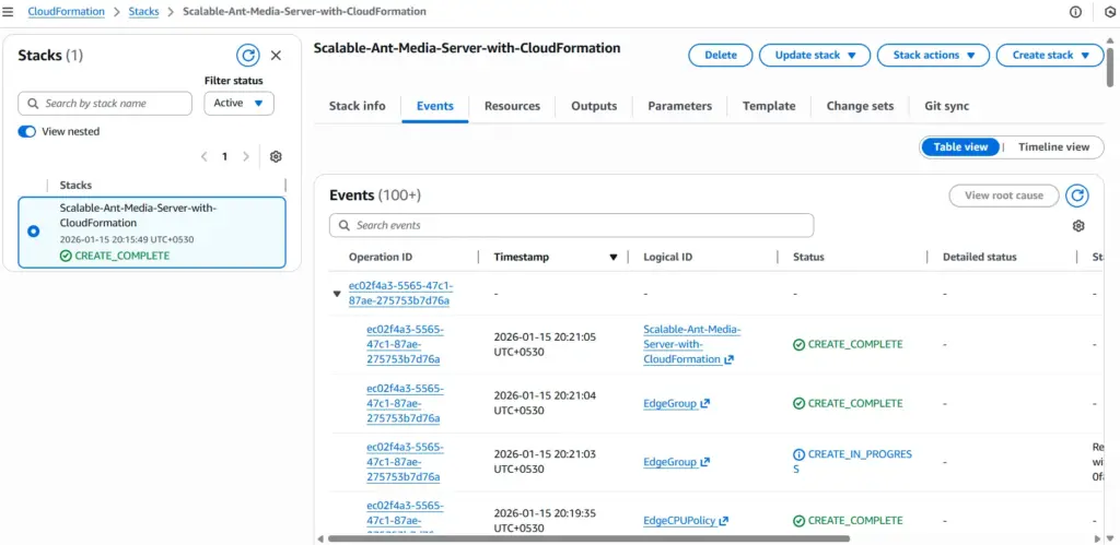 cloudformation cluster completion