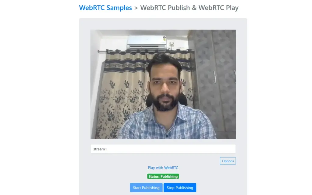 webrtc publish