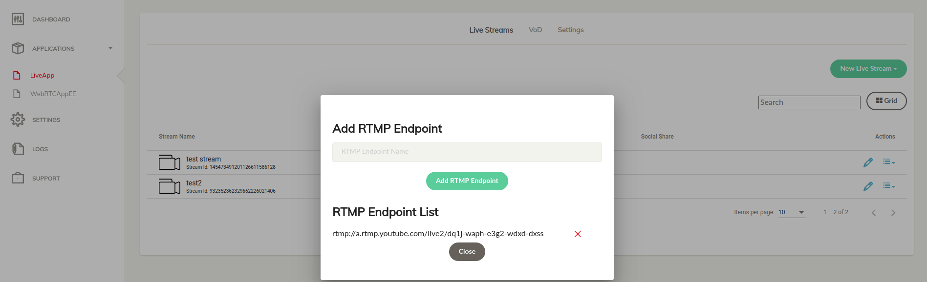ant-media-dashboard-add-youtube-rtmp-endpoint