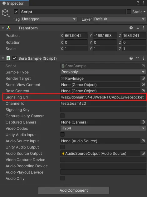 Configure Signaling URL