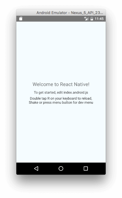android emulator to build react native app