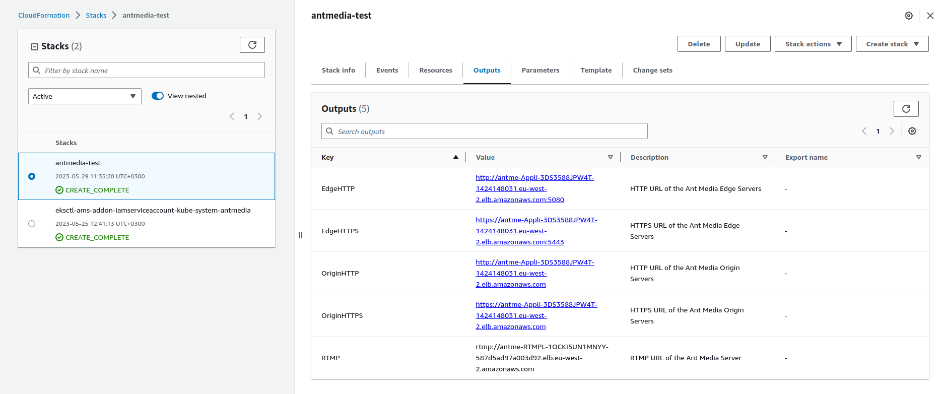 ant media cluster aws