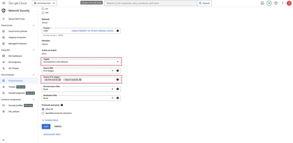 gcp firewall