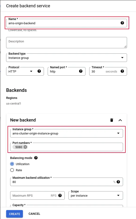 gcp origin backend