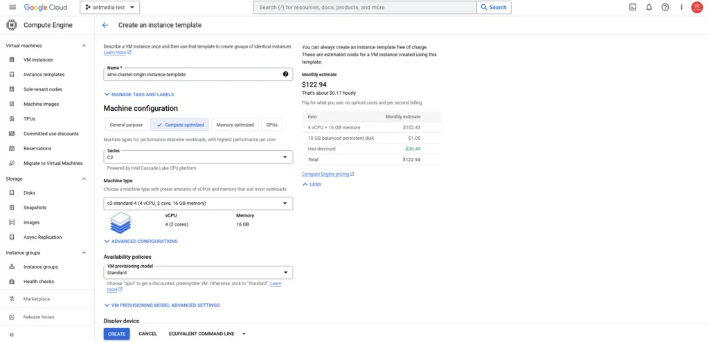 instance template