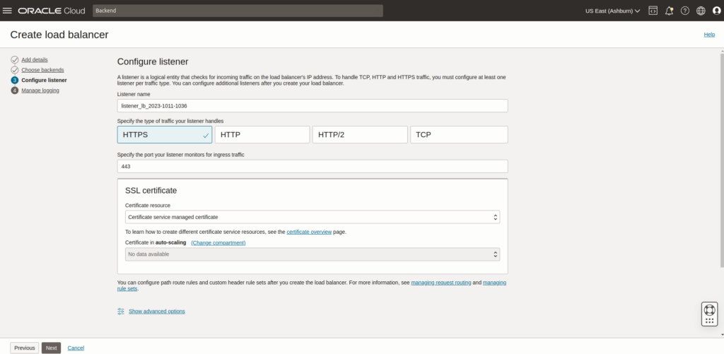 Configure listener using ant media server on oracle cloud