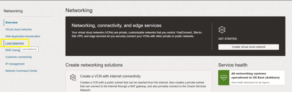 Load Balancer tutorial on oracle cloud