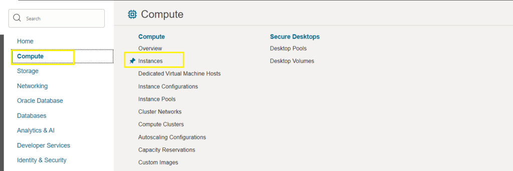 Instances on Oracle Cloud setting for Ant Media Server