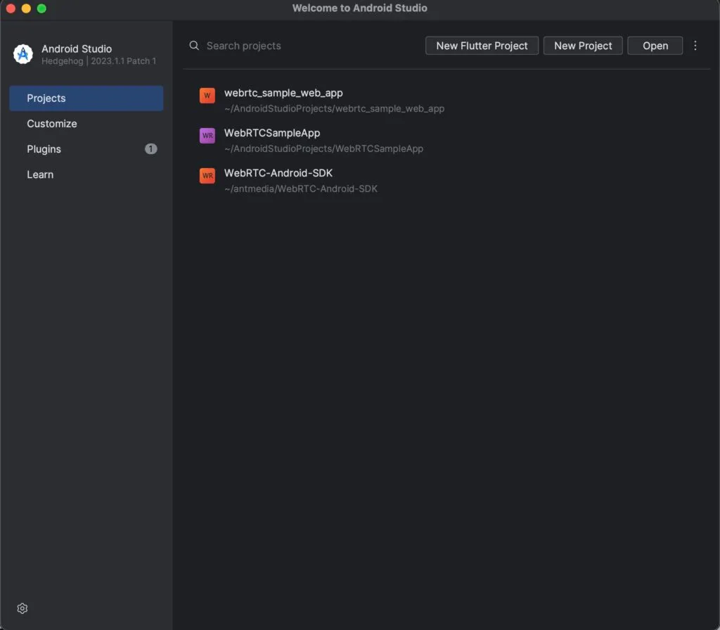Creating a new Flutter project
