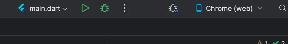 Selecting Chrome as the target device
