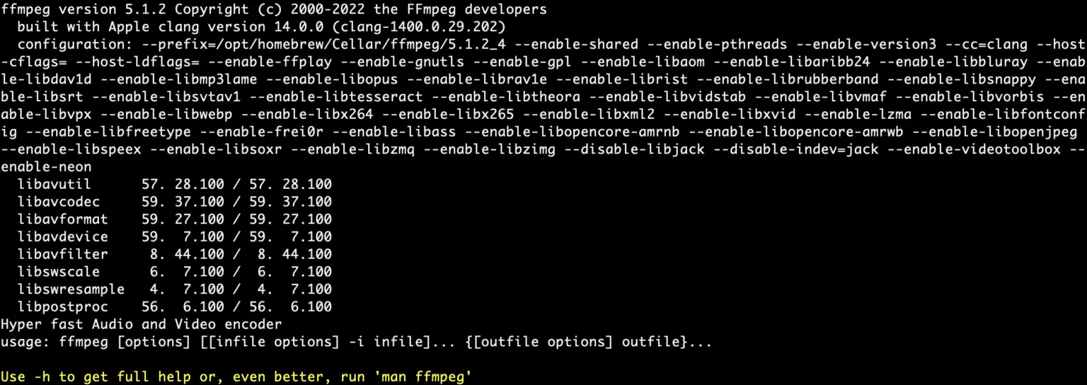 FFmpeg command