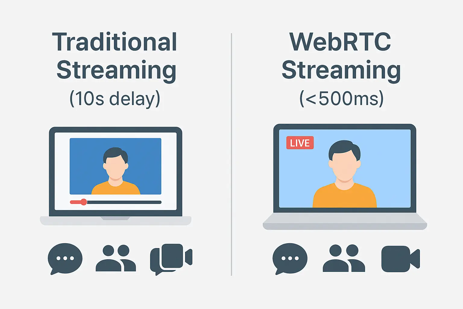webrtc traditional streaming