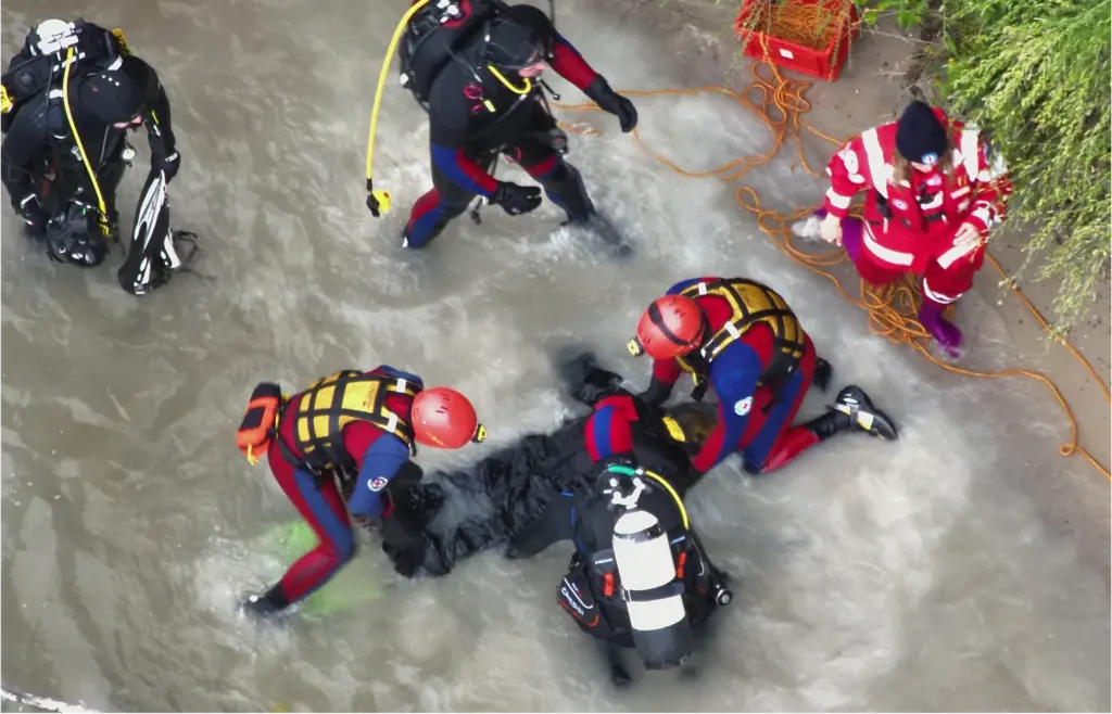 Use of Real-time drone streaming for rescue