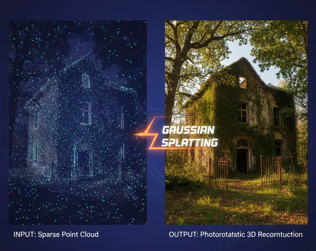 gaussian splatting process