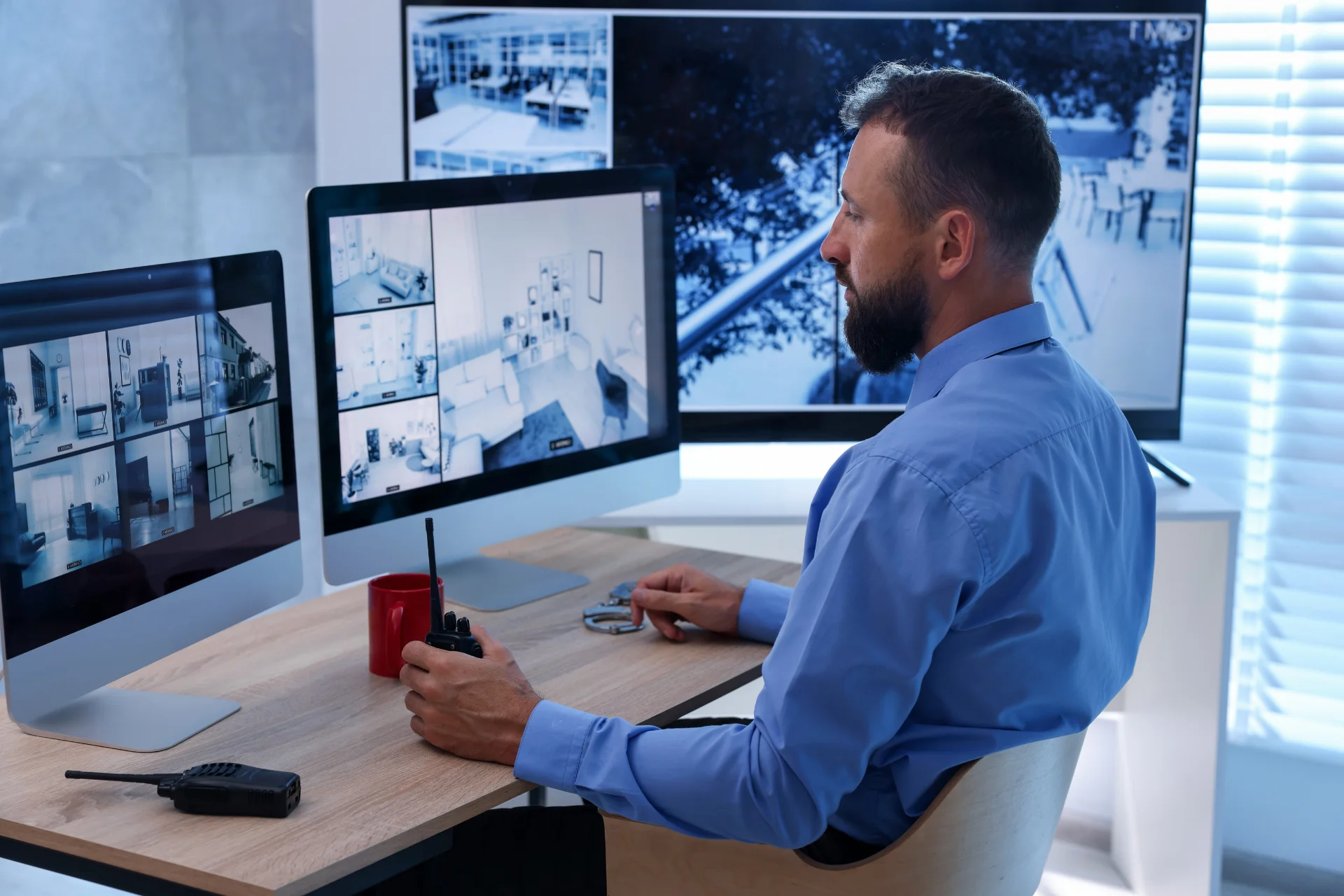 Retail store live camera monitoring