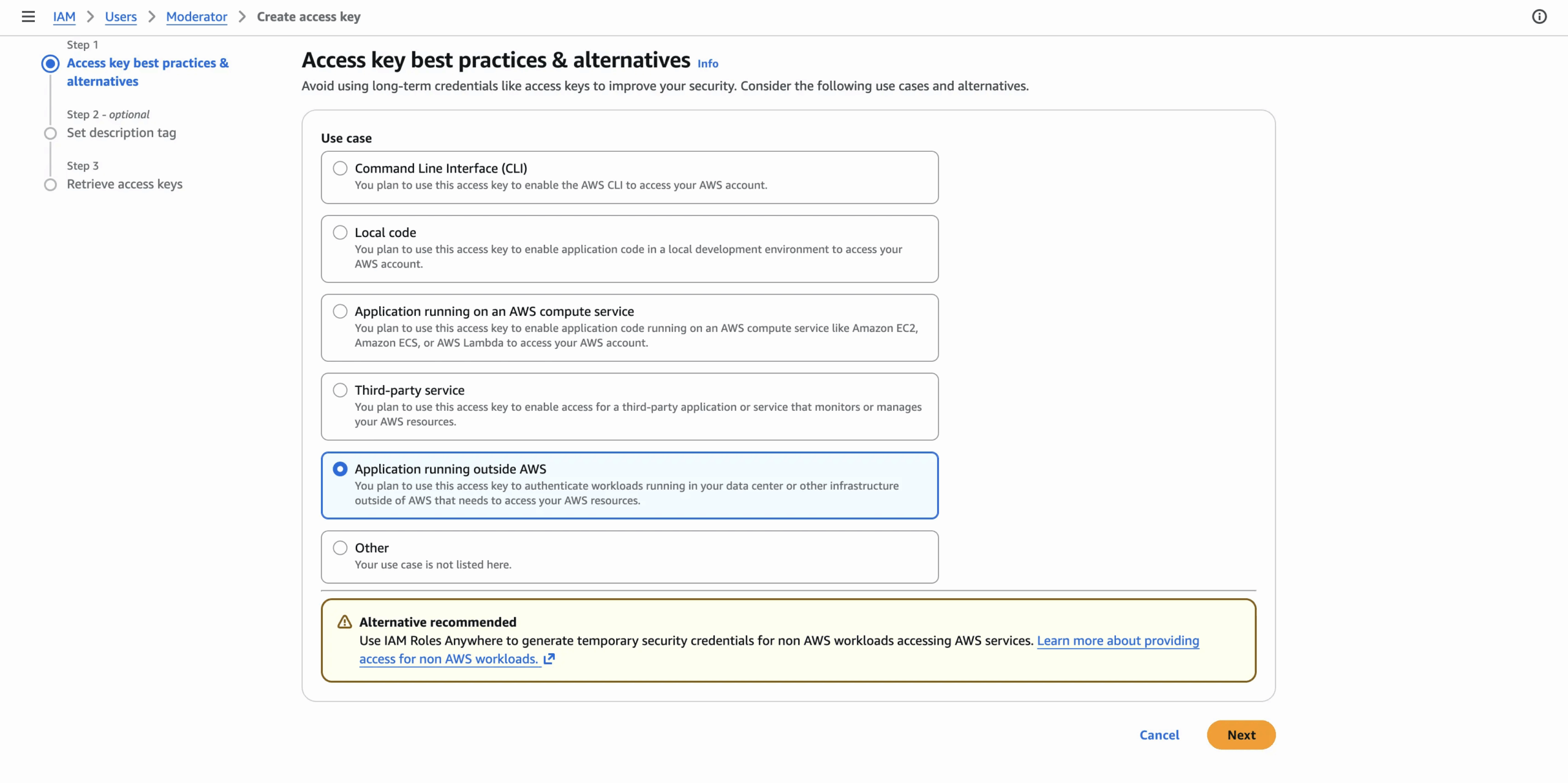 Applications Outside AWS