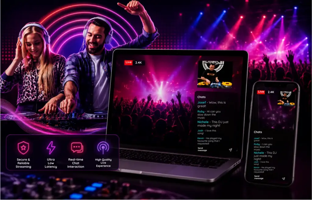 Real-time DJ streaming-Tadow LLC Case Study