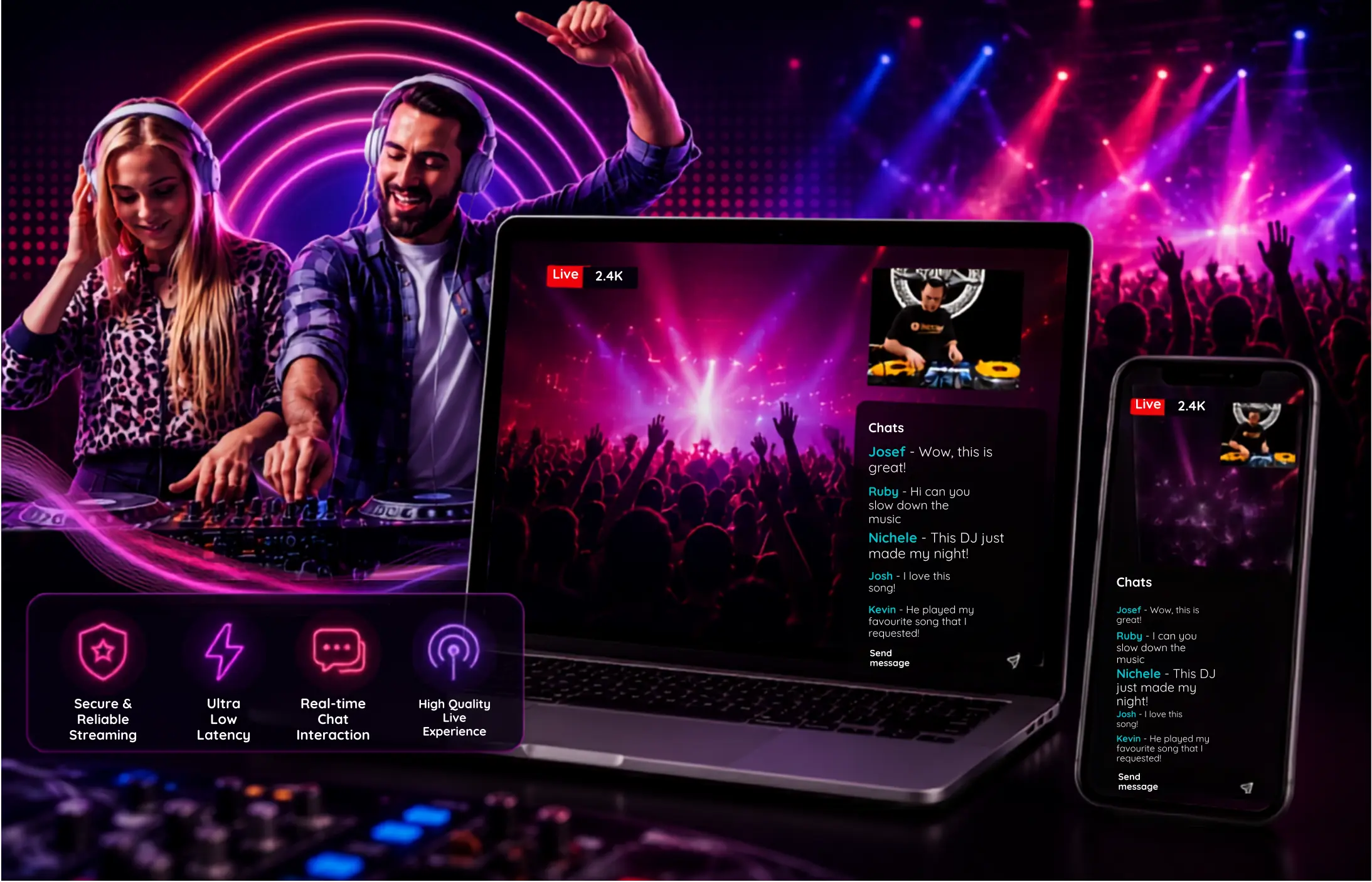 Real-time DJ streaming-Tadow LLC Case Study